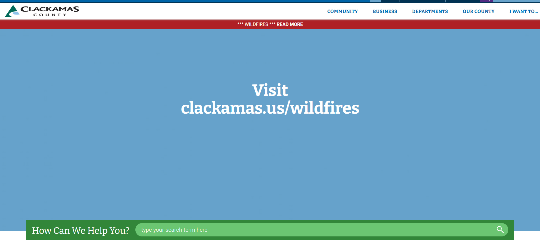 Clackamas Wildfires Website